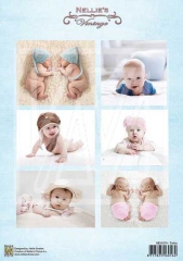 NEVI074 Decoupage Sheets Vintag Baby Serie Twins