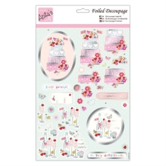 ANT 169777 Foiled Decoupage Fizz and Cakes