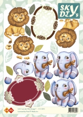 CD10893 SKY Lion and Elephants