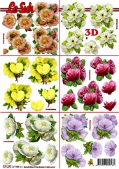 777377 Etappen-3D Bogen 6 x kleine Blumen