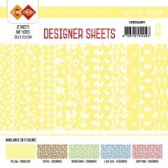 CDDSGL004 Designer Sheets Sweet Pet gelb