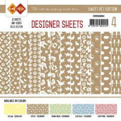 CDDSKB004 Designer Sheets Sweet Pet Kaffeebraun