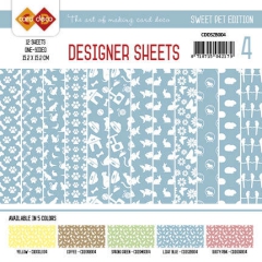 CDDSZB004 Designer Sheets Sweet Pet Zart-Blau