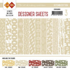 CDDSLB003 Card Deco Designer Sheets Autumn Colors lichtbraun