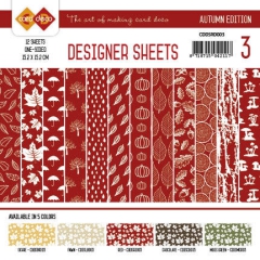 CDDSRD003 Card Deco Designer Sheets Autumn Colors Rot