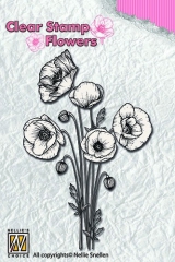FLO014 NS Clear Stamps Flowers Poppies