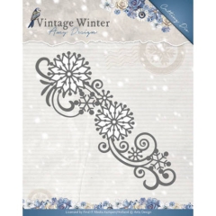 ADD10123 AD Vintage Winter Snowflake Swirl Border