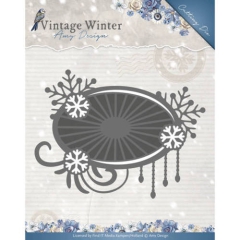ADD10124 AD Vintage Winter Snowflake Swirl Label