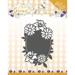 PM10114 Stanzschablone Early Spring Spring Flowers Oval Label