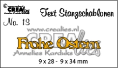 CLTSS13 Crealies Text Stanzschablone Frohe Ostern