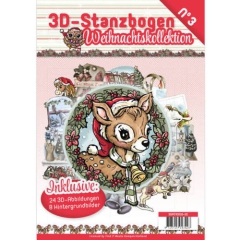3DPO10003-DE Stanzbogen Buch Weihnachtskollektion