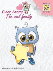 CSO007 NS Clear Stamps The Owl family Star
