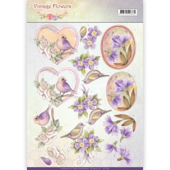CD11048 JA Vintage Flowers Pale Violett