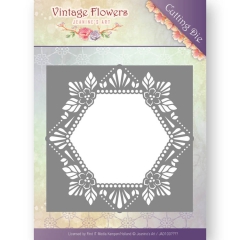 JAD10031 JA Stanzschablone Vintage Flowers - Floral Hexagon