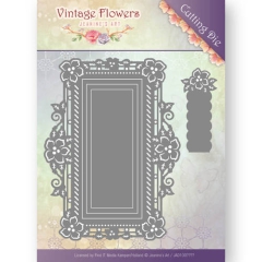 JAD10035 JA Stanzschablone Vintage Flowers - Floral Rectangle