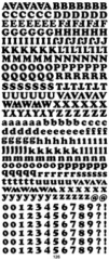 F-D126s Buchstaben- gro und klein, Zahlen silber