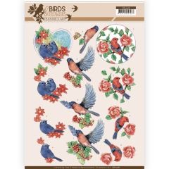 CD11218 JA Schneidebogen Birds and Flowers - Blue Birds