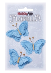 3866099 Florella Schmetterlinge aus Maulbeerpapier ca. 6 cm blau