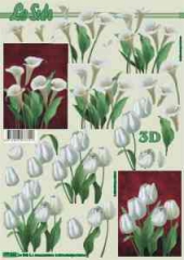 777044 Etappen-3D-Bogen Weie Blumen