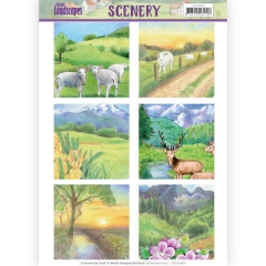 CDS10009 JA Die Cut Topper - Scenery Jeanines Art - Spring Landscapes 2