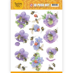 SB10365 JA Stanzbogen Buzzing Bees - Purple Flowers
