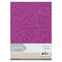 CDEGP007 Glitter Papier Bright Pink A4 1 Blatt