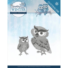 YCD10192 YC Stanzschablone Sparkling Winter - Winter Owls