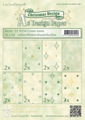 LCR51.9258 LeCrea Design A5 Design Papier Christmas Design Gold Tones