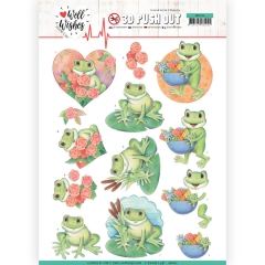 SB10426 3D Pushout - Jeanines Art - Well Wishes - Frogs