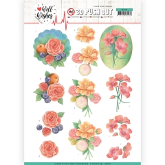 SB10428 3D Pushout - Jeanines Art - Well Wishes - A Bunch of Flowers