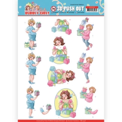 SB10438 3D Pushout - Yvonne Creations - Bubbly Girls - Party - Decorating