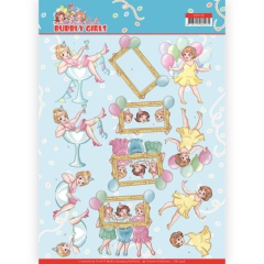 CD11476 3D cutting sheet - Yvonne Creations - Bubbly Girls - Party - Lets have fun
