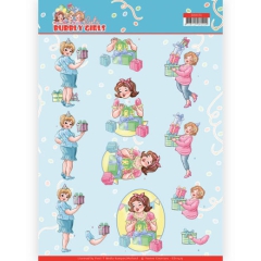 CD11475 3D cutting sheet - Yvonne Creations - Bubbly Girls - Party - Decorating