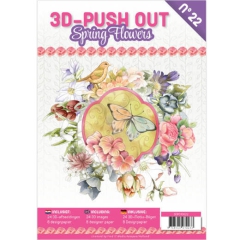3DPO10022 3D Push Out boek 22 - Spring Flowers