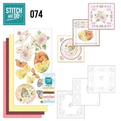 STDO074 Stitch & Do Set 74 Schmetterlinge und Blumen