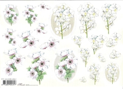 E714 Blumenmotive fr Karten auch Trauerkarten