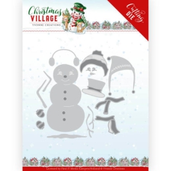 YCD10208 Stanzschablone YC Christmas Village Build Up Snowman