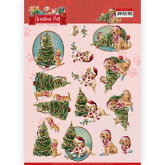 CD11527 AD Schneidebogen Christmas Pets - Christmas Tree