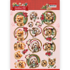 CD11529 AD Schneidebogen Christmas Pets - Christmas dogs