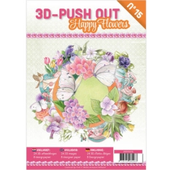 3DPO10015 3D Pushout Book 15 Happy Flowers