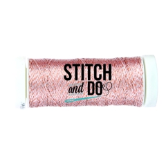 SDCDS12x Stitch and Do Sparkles Embroidery Thread - Silver-Red 120 Meter Rolle