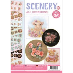 POS1006 Push Out boek Scenery 6 - All Occasions Alltgliches