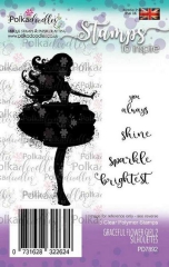PD7892 Polkadoodles Stamps Graceful Flower Girl 2 Silhouettes