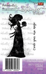 PD7894 Polkadoodles Stamps Graceful Flower Girl 4 Silhouettes