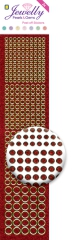 3.8058 Jewelly Pearls & Gems Dots UFG Red, 2 Bogen