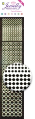 3.8060 Jewelly Pearls & Gems Dots UFG Black, 2 Bogen