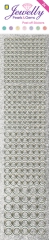 3.8064 Jewelly P&G Dots Pearl Silver 2 Bogen 5x23 cm