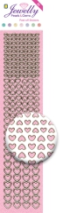 3.8068 Jewelly Pearls & Gems Hearts GT Pink, 2 Bogen