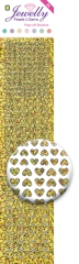 3.8069 Jewelly Pearls & Gems Hearts Diamond Gold, 2 Bogen