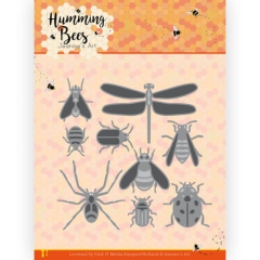 JAD10127 JA Stanzschablone Humming Bees Verschiedene Insekten